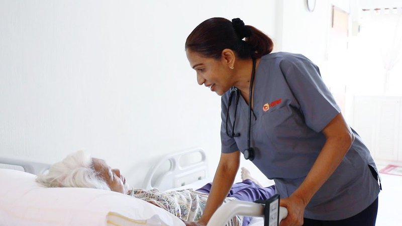 Carer’s nurse providing homecare